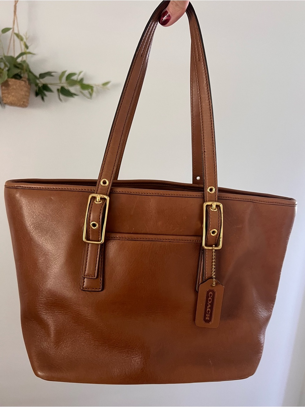 Vintage Coach 9847 Legacy West Market Tote Brown Leather Y2K